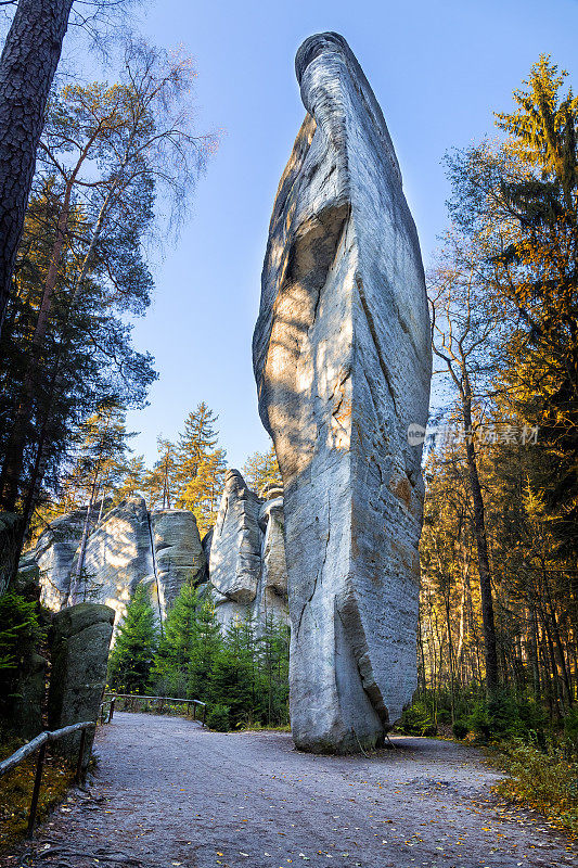 捷克Adrspach Teplice Rocks的“Sugar Loaf”摇滚